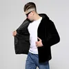 Futro męska sztuczna moda brązowy płaszcz grube puszyste ciepłe mężczyźni w rozmiarze z kapturem z kapturem w rozmiarze długim rękodzie w rozmiarze zima luźna swobodna męska top 4xl t221102