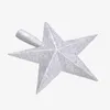 Decorações de Natal Tree Topper Star Ornamento Xmasdecoration Toppers Silver Pontopfive Small Glitter Ornamentos