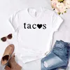 Tacos Love femmes décontracté drôle t-shirt pour dame haut pour fille t-shirt Hipster livraison directe Na-147