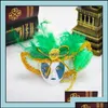 Party Favor Event Supplies Festive Home Garden Mini Masks Carnival Of Venice Tourist Travel Souvenir 3D Mask Fridge Otsp5