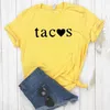 Tacos Love femmes décontracté drôle t-shirt pour dame haut pour fille t-shirt Hipster livraison directe Na-147