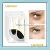 Other Skin Care Tools Lanbena 24K Gold Collagen Eye Mask 1Pairis2Pcs Eyees Dark Circle Puffiness Bag Moisturizing Skin Care 50Pairs Dhwec