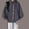 Felpe con cappuccio da uomo Felpe da uomo Tute Set invernale Completo simpatico cartone animato Little Fuwa Stampa Felpa con cappuccio streetwear casual oversize