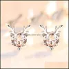 Stud Stugg One Deer ha i S925 Sterling Sier Orecchini semplici con diamanti Deliverità per gocce femminile fresco 2022 Gioielli DHML6