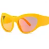 Gafas de sol dise￱ador de marca envoltura d marco hombres mujeres 2022 moda de moda de gases de sol de gran tama￱o