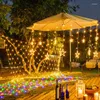 Cordes 6x4M 1.5MX1.5M 2x3M Guirlandes De Noël LED Chaîne Net Lumières Fée Xmas Party Garden Décoration De Mariage Rideau