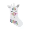Sequins Unicorn Large Christmas Stocking Decorations Colour Cloth Pendant Opp Packing Gift Bag Fashion With Various Pattern SN85