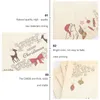 Gift Wrap 6Pcs Christmas Vintage Envelope Letter Set Santa Claus Greeting Invitation Envelopes Writing Paper Stationery Supply