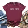Plants Big Than Tops People Stampa magliette da donna Casual T-shirt divertente per Lady Top