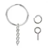 Keychains 300 stcs 30 mm platte sleutelhanger ringen kit inclusief gesplitste sleutelhanger springschroef oogpennen sieraden bevindingen maken