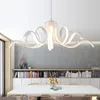 Chandeliers LED Octopus Chandelier Living Room Bedroom Restaurant Remote Control White Lampshade Wedding Lighting