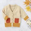 Jackets Autumn Baby Boys Girls Coat Sweater Toddler Knit Cardigans Born Knitwear Long-sleeve Cotton Jacket Tops