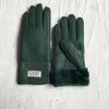 Fem fingrar handskar designer 2023 kvinnor läder fårskinn ljus kvinnlig vinter varm modetät frostskyddsmedel