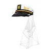 Berretti Cappello da marinaio Capitano di yacht Navy Marine Costume regolabile da uomo Barca per bambini adulti Donne DXAA