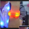 Charm Bracelets Charm Bracelets Jewelry Drop Delivery 2021 Activated Sound Control Led Flashing Bracelet Light Up Bangle Wristband C Ot05I