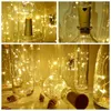 Strings 15 stcs fles touwtjes lichten kurkvorm voor 1m 10 led wijn feest romantisch huisdecor koperen lamp leds per licht