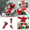 Christmas Decorations 2023 Creative 25CM Tree Ornaments Santa Claus Climbing On Rope Ladder Christma Home Decoration Year Gift