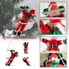 Juldekorationer 2023 Creative 25cm Tree Ornaments Santa Claus Climbing On Rope Ladder Christma Home Decoration Year Gift