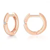 Hoop Earrings 1 PCS Zircon Ear Cuffs For Women Men Clips On Ears Circle Round Piercing Hip Hop Daily Jewelry Wholesale KBE126
