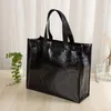 Neue Frauen Einkaufstasche Geschenkpapier Große Kapazität Leinwand Reise Aufbewahrungstaschen Laser Glitter Weibliche Handtasche Lebensmittelgeschäft Leinwand Tote Großhandel EE