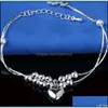 Anklets Biżuteria 925 Sterling Sliver Kids for Women Foot Inkrustowany cyrkon kostki Bransoletka Dostawa 2021 HXLTK 2022 OTD8C