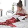 Cobertores Regina Regina Kid Crochet Tail Super malhada para sofá -cama Cashmere Feel Girl Warm 221103