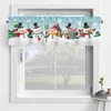 Занавес Winter Snowman Santa Claus window valance Рождество для праздничных украшений 137x45 см A2S5