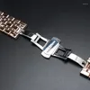 Titta p￥ band 14mm 16mm 18mm 20mm 22mm 23mm 24mm h￶gkvalitativ klockbandstillbeh￶r Rosegold klockor remmar armband rostfritt st￥l metall