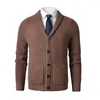 Maglioni da uomo Maglione cardigan da uomo di alta qualità Slim Fit lavorato a maglia Ted abbottonato in lana con tasche Autunno inverno Kitting Sweatercoat