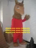 Llama Red Pajama Brown Camel Mascot Costume Alpaca Alpacos Yamma Adult Cartoon Character Marry Nuptials Athletics Meet zz7897