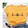 Beer Heartbeat Shirt Arrival Summer Funny T Girl Womens Drinking Shirts For Her