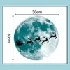 Wall Stickers Chirstmas Moon Luminous Glow Sticker Night Club Fluorescent Stickers Decor Xams Snowman Home Wall-Window Decoration Dr Dhrkj