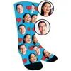 Chaussettes pour hommes personnalisé nouveauté Divvy Up drôle impression Couples chien personnalisé votre visage Po sur chaussette équipage unisexe pour hommes femmes