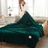 Blankets 100x120cm Coral Fleece Blanket Flannel Warm Soft Solid Color Bedspread Office Lunch Break Small For Kids #40