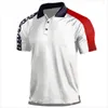 Herrpolos 2022 Summer Men's Street Högkvalitativ sömnad Kort ärmknapp T-shirt Bomull Raglan Polo Shirt