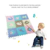 Play Mats Eva Foam Shat مع السياج اللغز اللغز بانورامساو ، وسادة السجاد السميكة للأطفال التعليمية النشاط عشوائي اللون 221103