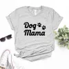 Damen-T-Shirt mit Hunde-Mama-Pfoten-Aufdruck, lässig, lustig, für Lady Yong Girl