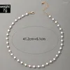 Halsband 2022 Mode Perlen Halskette Ästhetischen Weißen Kragen Chunky Aussage Halsketten Für Frauen Luxus Collares Zubehör