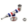 Tubos de fumar Disponível Shisha Vape Pen New Tri-Color Bead com tampa de tubo de metal removível Dab Rig Bong