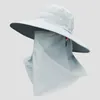 Berets W132 Summerka maska ​​na świeżym powietrzu duża głowa Kołek przeciwsłoneczny Fisherman Mężczyźni i kobiety alpinistyczne wędkowanie słońce