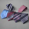 Bow Ties Brand Men's Slips H￶gkvalitativ 8 cm randig f￶r m￤n Business Work Wedding Tie med presentf￶rpackning