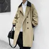 Men's Trench Coats 2021 new arrival autumn fashion long Style coat men double breasted trench coat men winter men's casual jackets full size M-5XL T221102