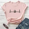 Beer Heartbeat Shirt Arrival Summer Funny T Girl Womens Drinking Shirts For Her