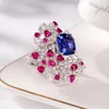 Wedding Rings RUZZALLATI Sparkling Zircon Stone For Women White Gold Color Cocktail Banquet Trendy Jewelry