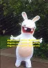 Rayman Raving Rabbids Rabbit Mascot Costume Adult Cartoon Character Outfit Suit Festival Celebration COSPLY Role-play zz7915