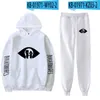 Erkek Hoodies Baskı Küçük Kabuslar Sweatshirt İki Parça Set Unisex Hoodie Jogger Pant Harajuku Street Giyim Moda Kıyafetleri Kadın Erkekler