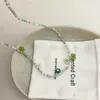 Choker Summer Green Lovely Daisy Flowers Colorful Beaded Charm Statement Short Collar Necklace For Women Vacation Jewelry