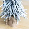 Kerstdecoraties kunstmatige dennenboom witte sneeuw mini ornament versiering bureaublad feestdecoratie