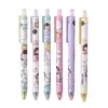 2pcs Cute Ball Maiden Press Gel Pens Black Ink 0.5mm Student Kawaii Stationery Items Kids Prize School Office Suppliers