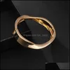 Bangle Bangle Bow Shape Gold Color Bracelet For Women Wedding Party Jewelry Giftbangle Drop Delivery 2022 Bracelets Dhzyx